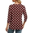 thumbnail image 4 of Plebaso Women's Tops 3/4 Length Sleeve V Neck Tunic Tops for Women Lightweight Casual Loose T-Shirts, 4 of 7