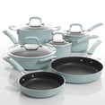 thumbnail image 1 of Kenmore Elite Andover 10-Piece Nonstick Cookware Set, Glacier Blue, 1 of 9