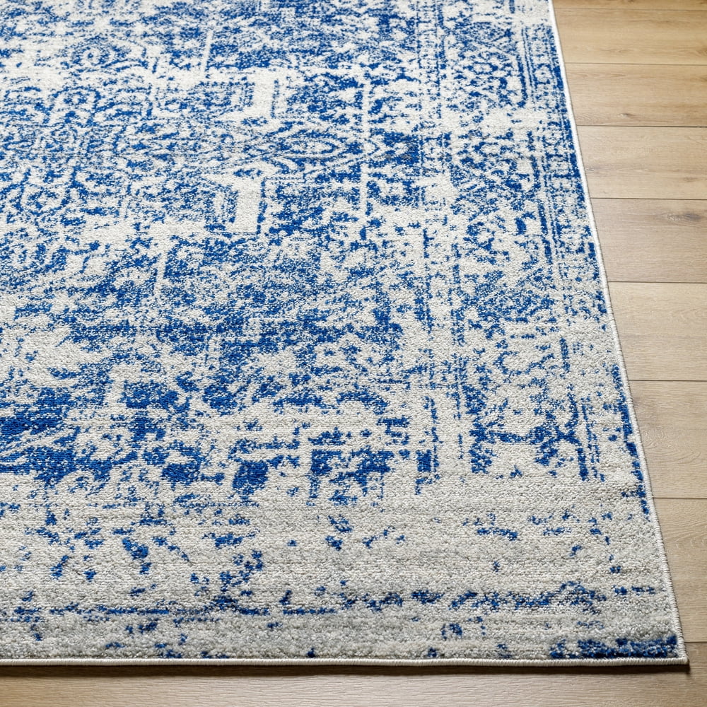 Livabliss Area Rugs for Living Room, 3x16 Harput Traditional Blue Runner Rug, Bedroom Dining Room Home Decor Stain Resistant Carpet (2'7" x 16' Runner)