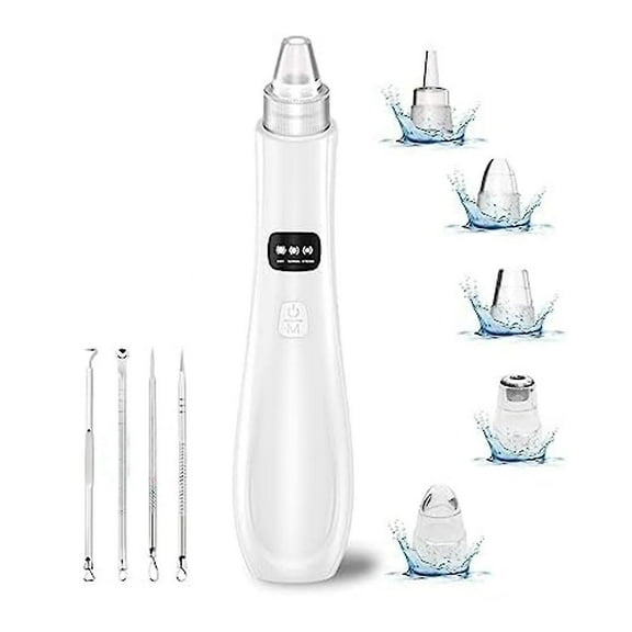 Blackhead Remover Pore Vacuum,5 Suction Power,4 Probes,USB Rechargeable Blackhead Vacuum Kit- Pore Cleaner