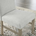 thumbnail image 5 of Tabitha 5-Piece Dining Set: 66" White Faux Marble Table & 4 Light Gray Chairs, Light Oak Finish, Seats 6, Ideal for Kitchen or Dining Room, 5 of 6