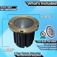 thumbnail image 4 of MIK Solutions 173 Outdoor In-Ground Lights Brass Landscape Lighting with 7W MR16 Bulb, 4 of 6