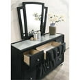 thumbnail image 6 of Furniture of America Sakan Solid Wood 2-Piece Dresser and Mirror Set in Black, 6 of 8