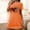 Orange, variant on Blmnix Valentine Nightgown for Women Nightshirts Plus Size Nightgowns Night Shirts Crew Neck Above-the-Knee Orange Short Sleeve Lace Nightgown,XXXXL