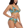 thumbnail image 2 of Rocae Sunflowers for Bikini Set for Women Two Piece Sexy High Swimsuits Split Crossover Bikini XX-Large, 2 of 9