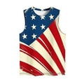 thumbnail image 4 of Wiyuqeen Women's American Flag Tank Tops USA Star Stripes Fourth July Tee Shirts Sleeveless Crew Neck 4th of July Tanks Plus Size Tanks, 4 of 4