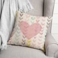 thumbnail image 3 of Creative Products Pastel Watercolor Hearts 18 x 18 Spun Poly Pillow, 3 of 3