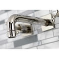 thumbnail image 4 of Kingston Brass KS6126BX Metropolitan Double-Handle Wall Mount Bathroom Faucet, Polished Nickel, 4 of 8