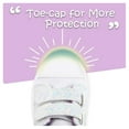 thumbnail image 5 of Bocca Kid's Walking Sneakers White Glitter Girls Canvas Shoes Size 9, 5 of 7