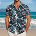 thumbnail image 3 of ZHANGDER Men's Hawaiian Shirt Short Sleeve Button Down Shirt Summer Tropical Beach Vacation Shirts, 3 of 7