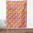 thumbnail image 4 of Geometric Fabric by the Yard, Abstract Colorful Lines with Checkered Style Grid Background Grunge Composition, Decorative Upholstery Fabric for Sofas and Home Accents, Multicolor by Ambesonne, 4 of 5