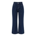 thumbnail image 6 of Sngxgn Women's Jeans Stretchy Ripped Distressed Denim Pants(Dark Blue,L), 6 of 8