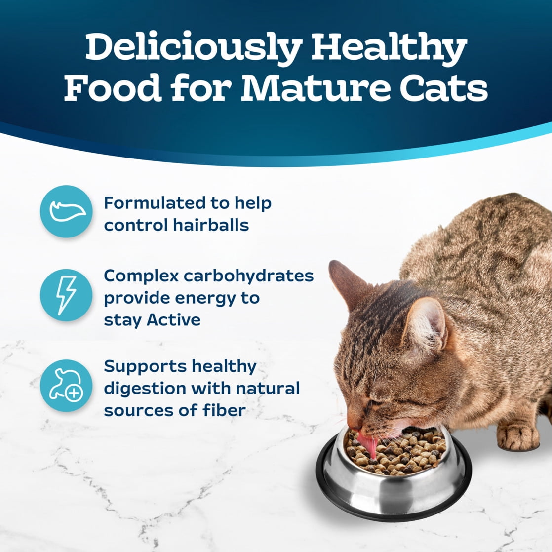 Blue Buffalo Tastefuls Dry Cat Food, Adult, Hairball Control, Chicken and Brown Rice, 7-lb. Bag
