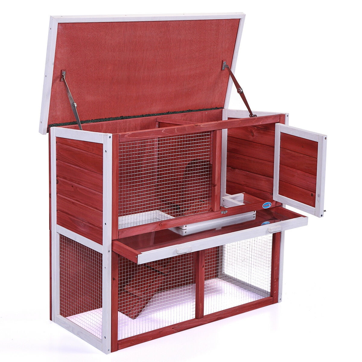 Lowestbest Indoor Outdoor Rabbit Hutch, Waterproof Backyard Garden Bunny Poultry Cage Hen House for Pet Animal, 36" Wooden Large Chicken Coop Lowestbest Indoor Outdoor Rabbit Hutch, Waterproof Backyard Garden Bunny Poultry Cage Hen House for Pet Animal, 36" Wooden Large Chicken Coop