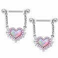 thumbnail image 5 of Racing Butterfly 1Pc Sweet Heart-shaped Belly Button Ring Nipple Rings Lip Nails Ear Bone Studs, 5 of 8