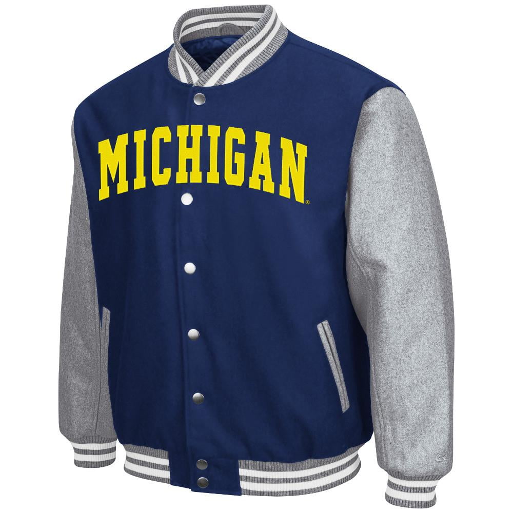 Mens NCAA Michigan Wolverines Letterman Jacket (Team Color) by Colosseum