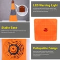 thumbnail image 3 of Cono De Seguridad Retráctil, Lámpara De Advertencia Nocturna Alimentada Por Batería, Altura Ajustable, Ligera Para Recordatorio De Conducción De Tráfico, 3 of 7