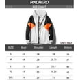 thumbnail image 6 of MADHERO Men's Windbreaker Jacket Water Resistant Lightweight Jacket Coat White/Black/Orange Size M, 6 of 6