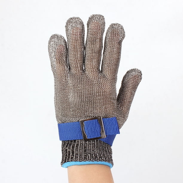 2 guantes de trabajo resistentes a cortes de acero inoxidable, resistentes a la corrosión y al desgaste, talla L
