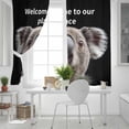 thumbnail image 5 of Funny Koala Blackout Curtains for Bedroom/Living Room, Welcome To OUR Place Modern Retro Thermal Insulated Kitchen Drapes with Grommets, Light Blocking Window Treatment, 2 Panels 52" x 54", 5 of 7