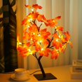 thumbnail image 3 of 24 LED iluminación de mesa árbol de arce con pilas, luz de decoración de mesa de Acción de Gracias, hoja de arce y bellota árboles de otoño para interior hogar dormitorio decoración de otoño, 3 of 5