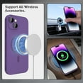 thumbnail image 2 of Magnetic Case for iPhone 15 Plus Phone Case for Women, Cute Matte Luxury Soft Metallic Luster Design with Camera Lens Protector, Compatible with Magsafe Case for iPhone 15 Plus 6.7"-Purple, 2 of 13