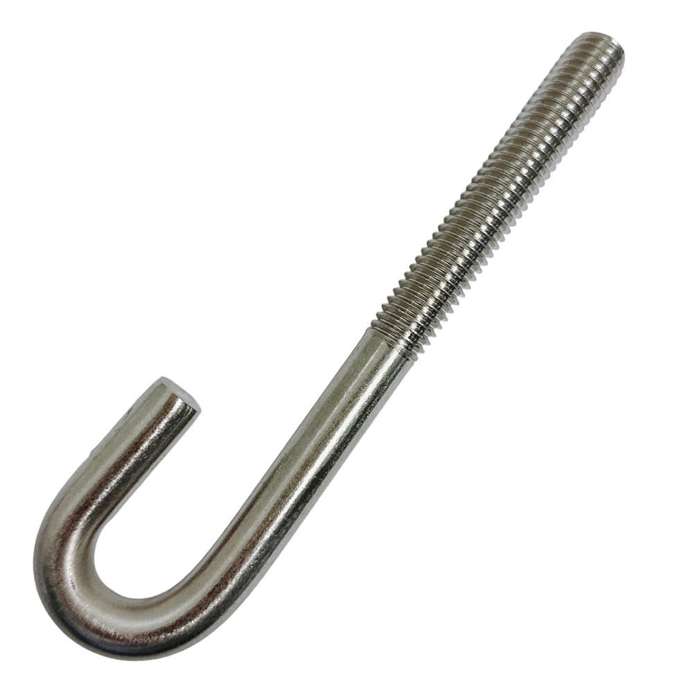 Marine Boat 1/2" x 6" J Bolt Spring Hook J-Bolt J Hook Stainless Steel T316 4Pcs
