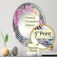 thumbnail image 3 of Designart "Perfume Vibrant gracefulness V" Fashion Spiral Round Wall Mirror - Fashion Oval Printed Decorative Mirror - Multiple Color Options, 3 of 5