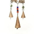 thumbnail image 4 of Artisan Variety 32.5 in Antique Copper Recycled Metal Elephant Wind Chime, Colorful Beads, 4 of 4