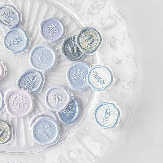 Yazoeia 36 Pcs Wax Seal Stickers Suitable for Banquet Invitations, Envelope Stickers Candy Color Stamp(Pure Color C) CJC912-175812