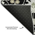 thumbnail image 5 of Addison Rugs Mayfield Premium Machine Washable Traditional Oriental Black Rectangle Rug, 5' x 7'6", 5 of 6