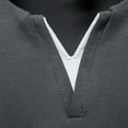 thumbnail image 4 of Men's Two V Neck Solid Color Short Sleeve T-Shirt - Casual Sports Top, Polyester, Unisex Fashion Design, All Seasons, 4 of 8