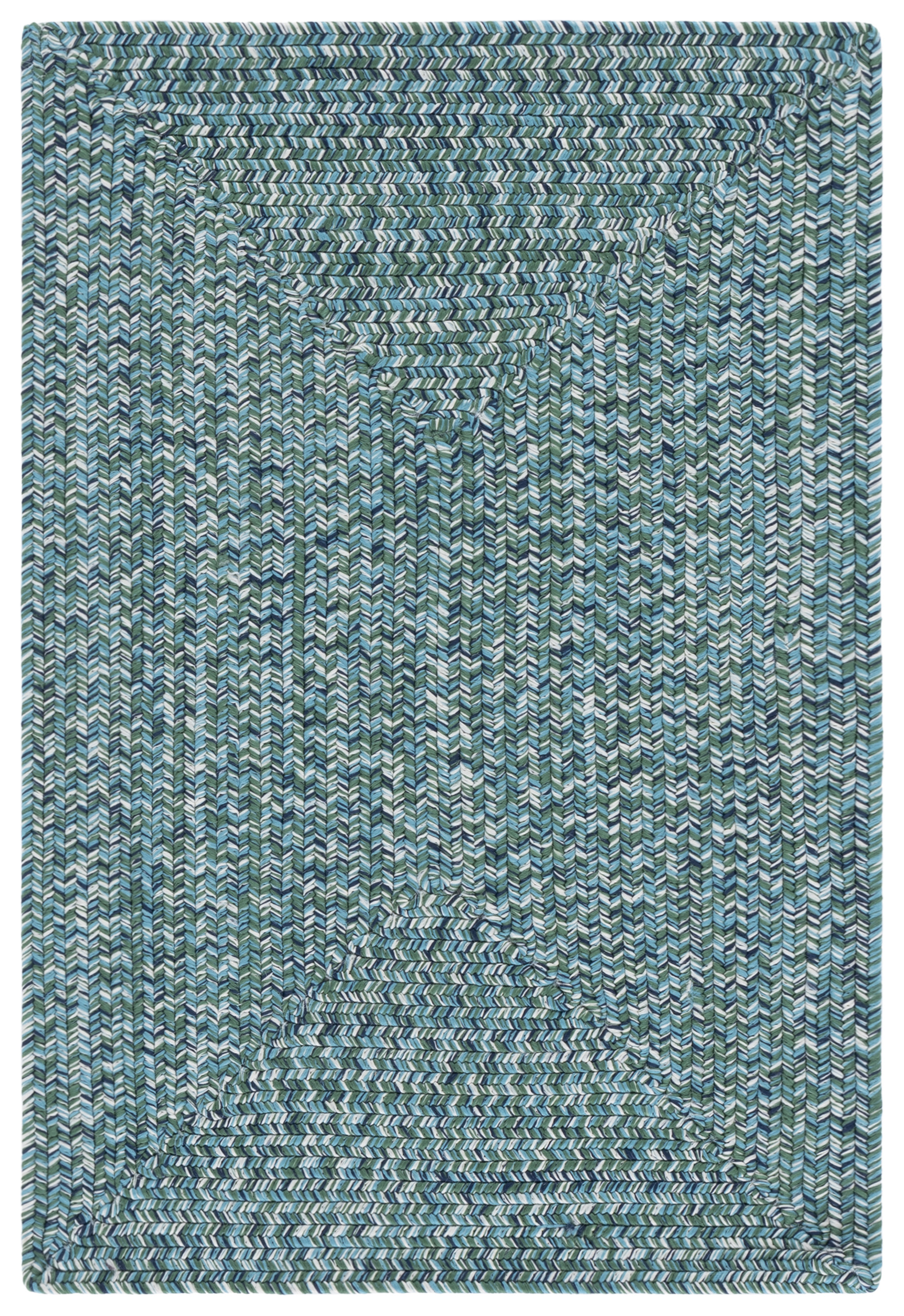 SAFAVIEH Braided Gino Distressed Machine Washable Reversible Area Rug, Teal/Green, 2'3" x 4'