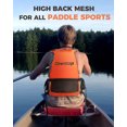 thumbnail image 6 of Owntop Adult Swim Vest Life Vest Paddling Vest Excellent Buoyancy High Mesh Back Adjustable Safety Strap Float Jacket for Kayaking,Boating,Fishing,Paddle Sport,Water Sports,Orange, 6 of 10