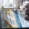 thumbnail image 5 of Area Rugs 5x7 Ft Summer Scenery Beach Chair Ship Vacation Non-Slip Washable Rug Indoor Rug Floor Mats Non Shedding Carpet for Living Room Bedroom Dining Room Home Decor, 5 of 8