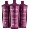 Agi Max Brazilian Natural Keratin Hair Treatment Kit for Straightening Curls and Frizz, Reducing Dry Damage, Nourish and Hydrate Root to Tip, Support Color Treated Styles - 1 liter - 3 Steps