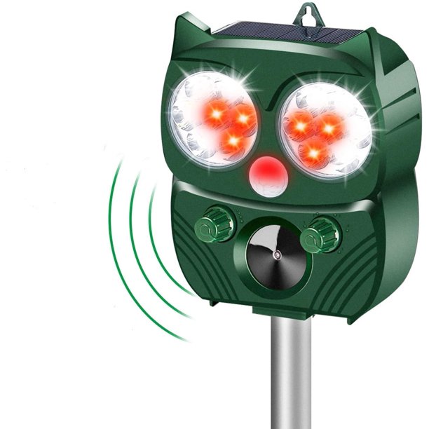 Solar Cat Repellent Ultrasonic Pest Repeller, Waterproof Cat Repellent