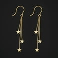 thumbnail image 2 of Au Naturale 14k Yellow Gold Star Tassel Drop Earrings (1.61 inches long), 2 of 6