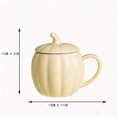 thumbnail image 3 of Msgweeeg Coffee Mug Set Travel Mugs 400ml Pumpkin Themed Ceramic Mug with Lid Glossy Porcelain Tea Cocoa Cup Multi-Color Decorative Drink Cup for Desk Kitchen Halloween Tabletop, 3 of 7