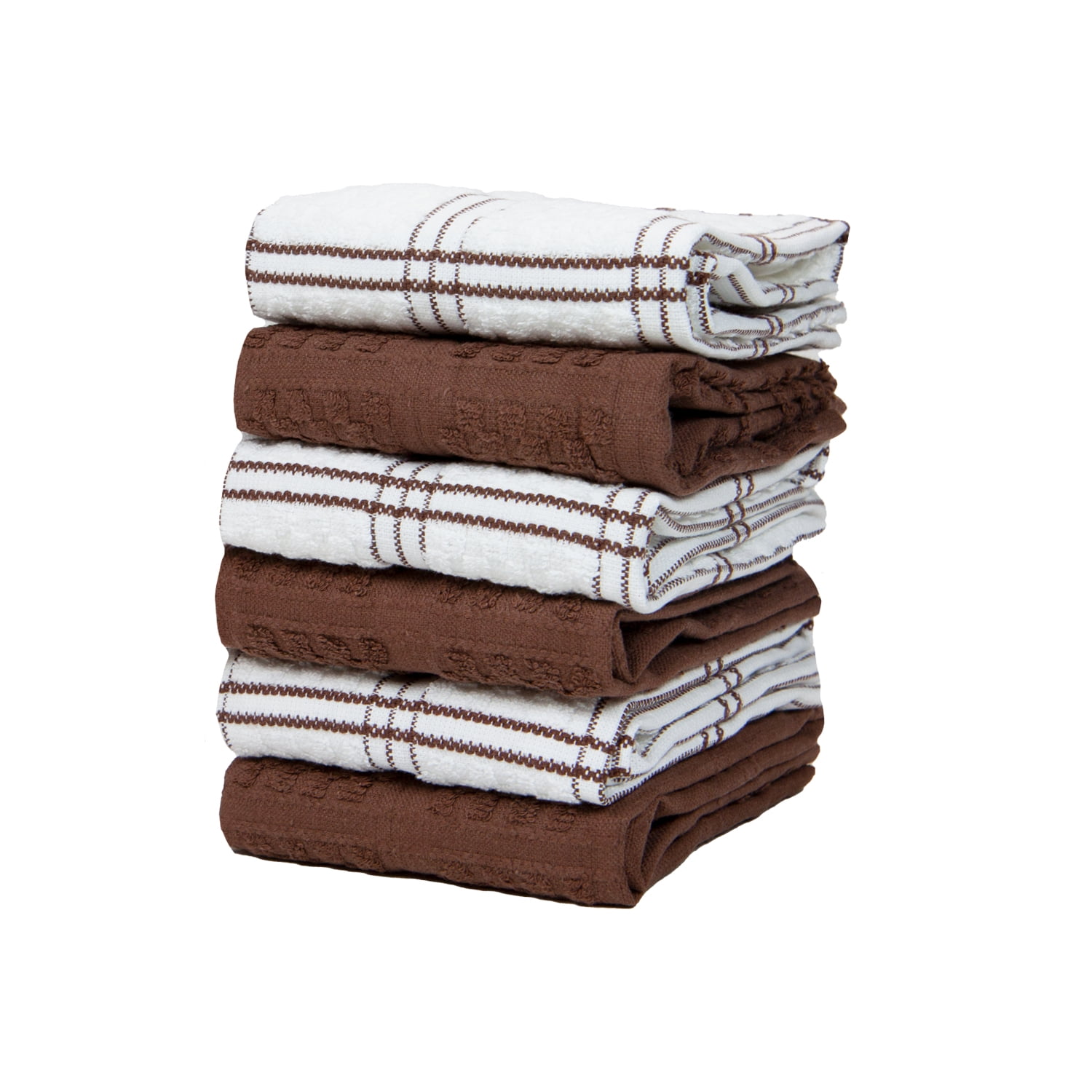 White and Brown Piano Stripe Kitchen Towel – MARCH