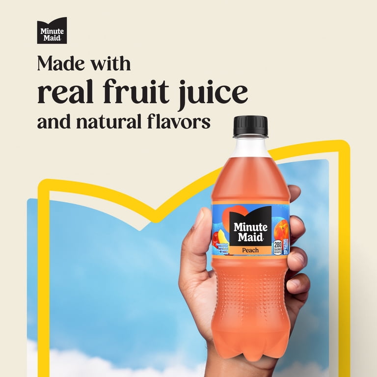 Minute Maid Peach Flavored Fruit Juice Drink, 20 fl oz Bottle