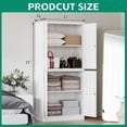 thumbnail image 6 of MIIIKO Metal Storage Cabinet, 2 Adjustable Shelves Lockable Door, Steel Locker for Office, Home, Pantry, Garage Utility Cabinet, 6 of 7
