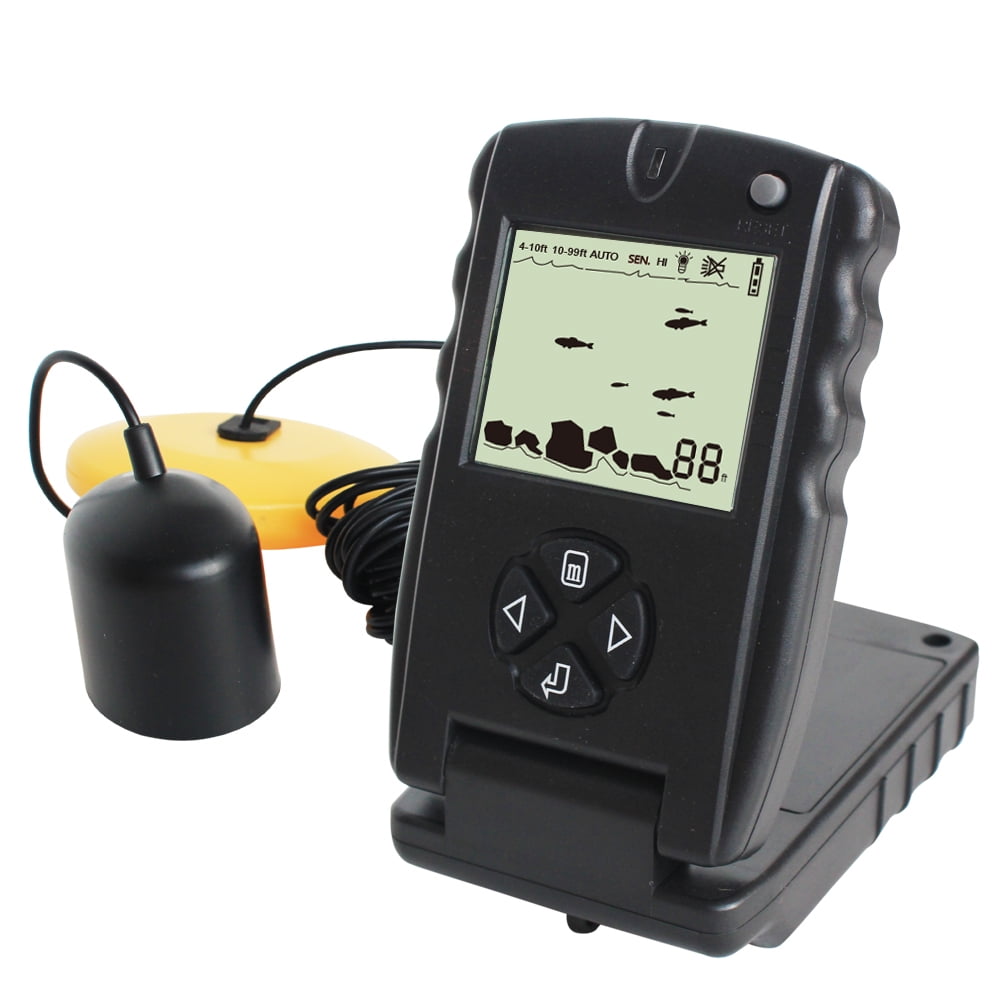 100m Portable Fish Finder Echo Sonar Alarm Sensor Transducer Fishfinder US Stock 