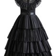 thumbnail image 1 of Halloween Cosplay Costume, Vestido De Malla En Capas Negro Para Niñas, Trajes De Vestir Para Niños Para La Fiesta De Navidad Halloween, Como Regalo, 1 of 4