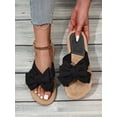 thumbnail image 1 of Women Bow Decor Slide Sandals, Polyester Vacation Sandals, 1 of 5