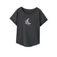 thumbnail image 3 of Camiseta de mujer de verano clásica streetwear cuello redondo camiseta para compras de vacaciones L, 3 of 7