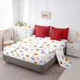 thumbnail image 3 of YST 7 Piece Bed in a Bag Queen Size Comforter Set Halloween Bedding Set,Black Red Halloween Bat Reversible Design Bed Set,Cartoon Halloween Comforter with Sheet Set,All Season, 3 of 5