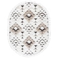 thumbnail image 2 of Safavieh Moroccan Tassel Larry Geometric Shag Area Rug, Ivory/Brown, 5'3" x 7'6" Oval, 2 of 14