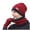 Wine, variant on kaondbfi Outdoor Travel Essentials Clothing Accessories Beanie Hats for Men Winter Knitted Fleece Windproof Hat Scarf Gloves Three-piece Winter Knitted Hat Warm Hat