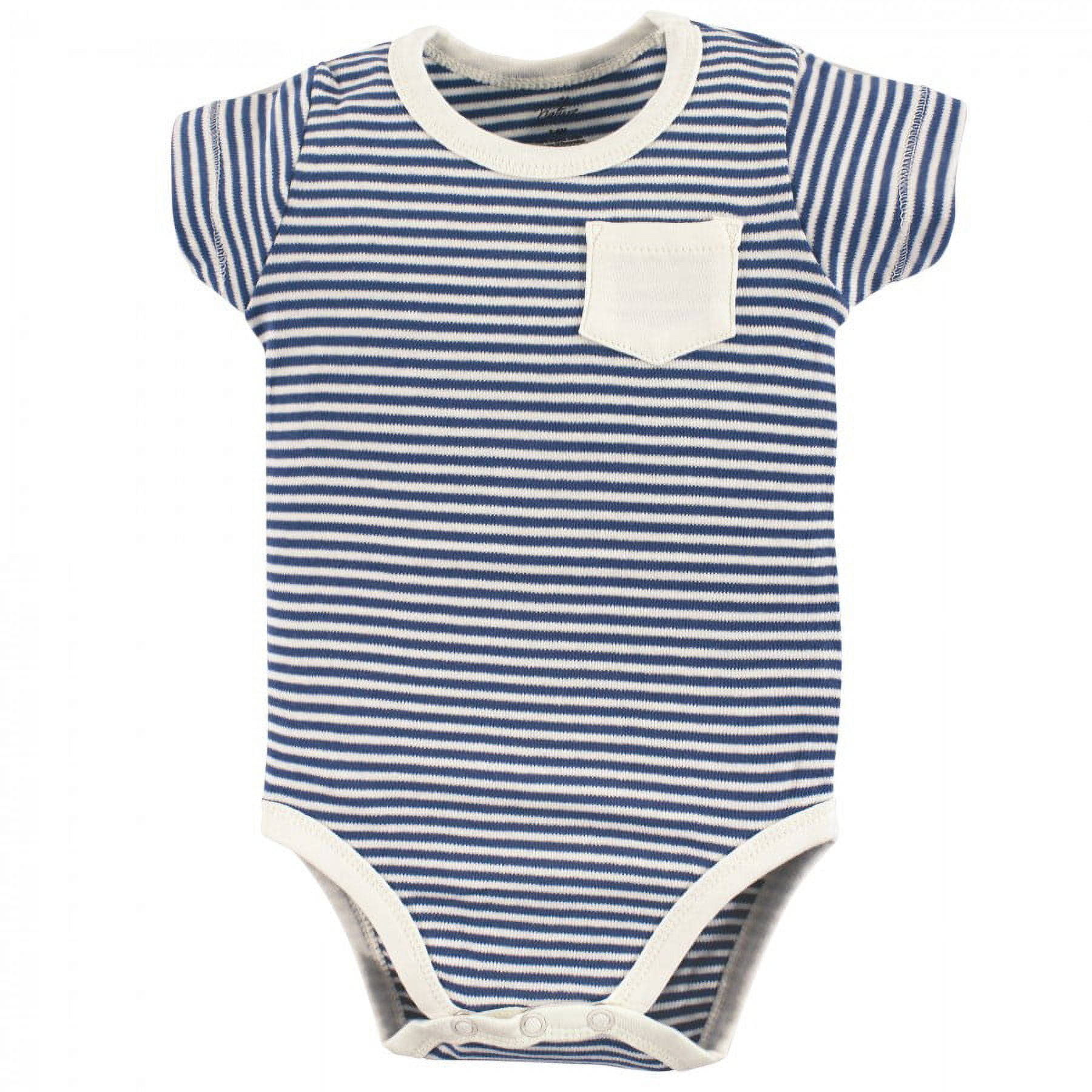 Touched by Nature Baby Boy Organic Cotton Bodysuits 3pk, Elephant, 12-18 Months